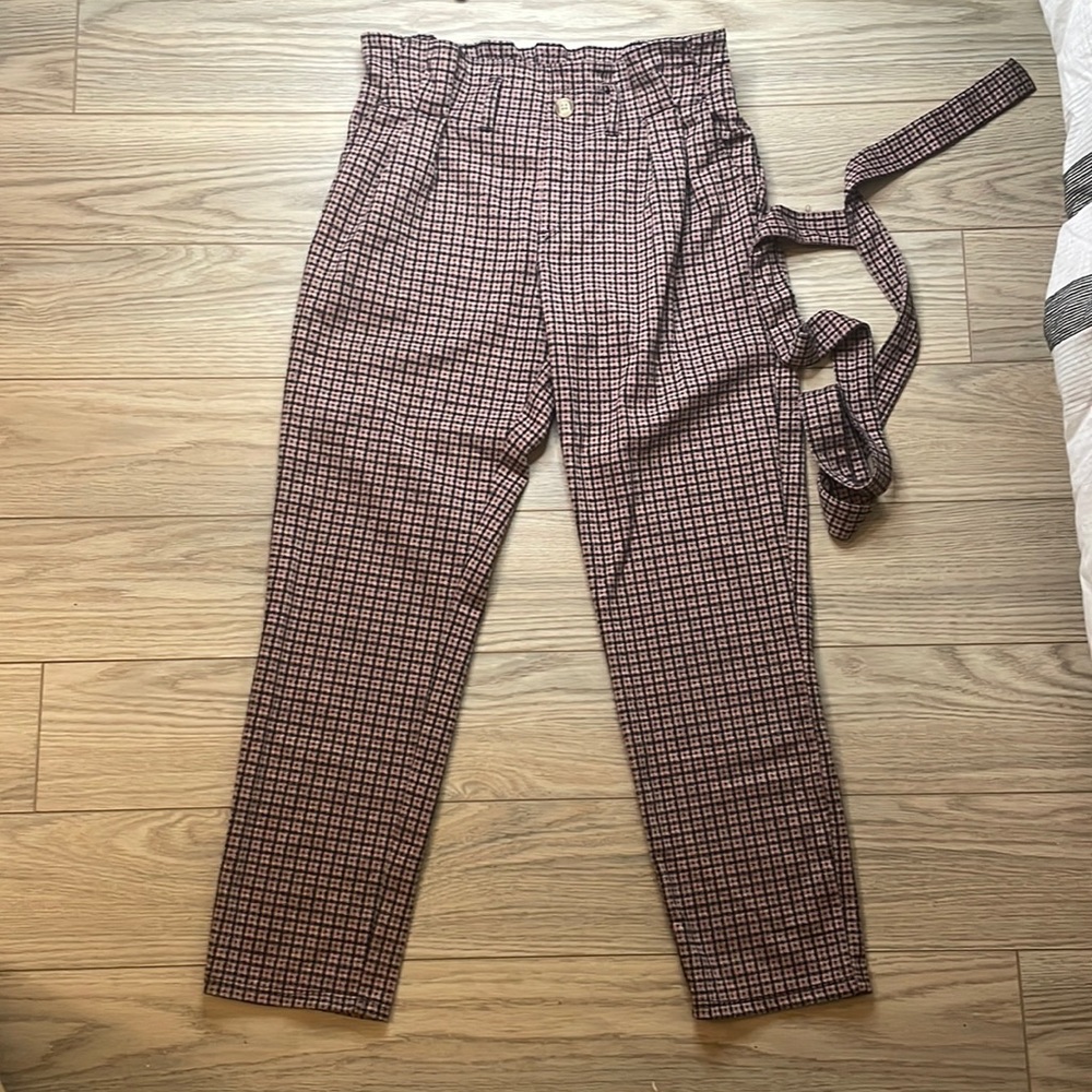 Abercrombie kids Patterned wide leg pants with tie belt